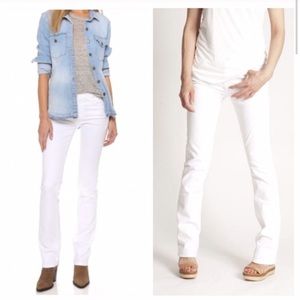 Current/Elliot white straight leg jeans